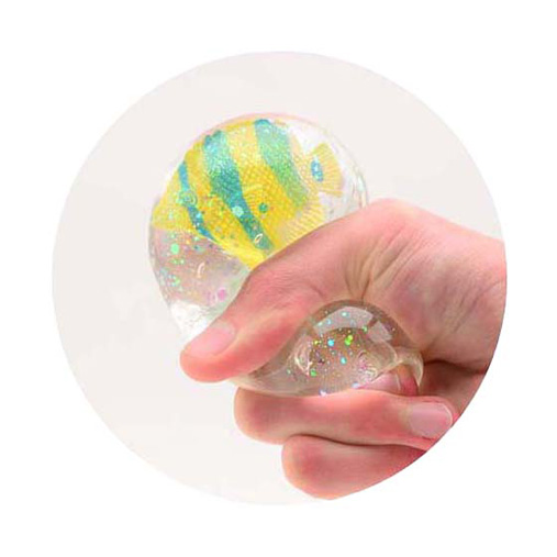 Cube à paillettes à croissance lente avec poisson