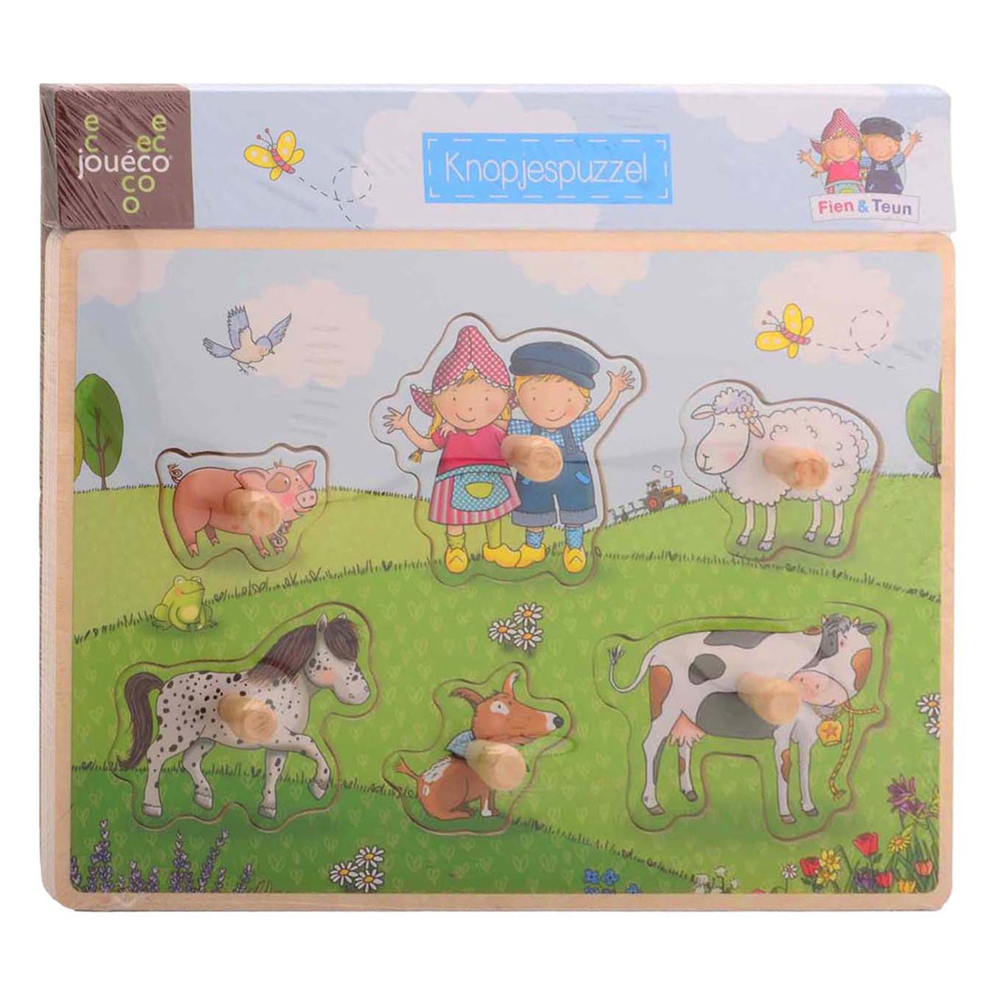 Fien & Teun Holzknopfpuzzle - 6-tlg.