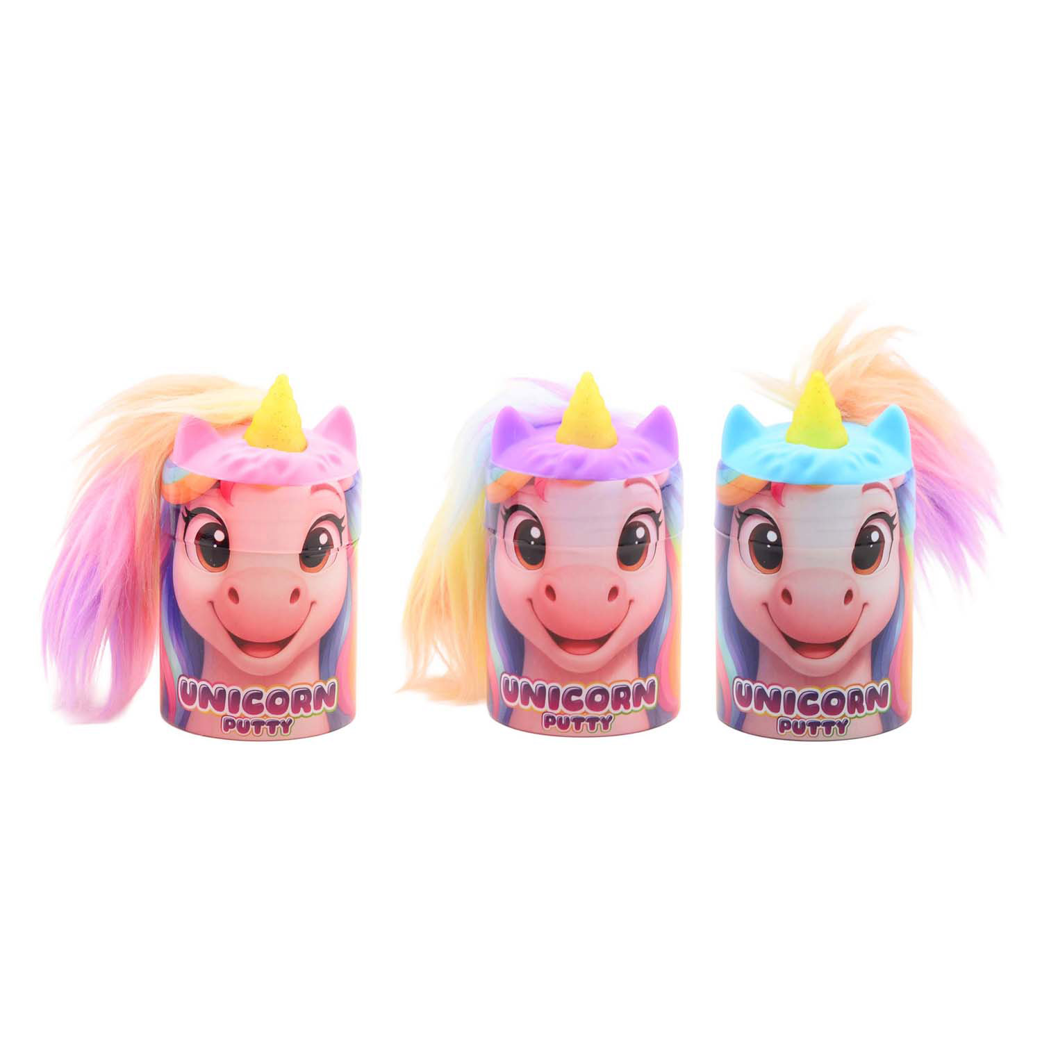 Pâte à modeler licorne aux cheveux fous et duveteux