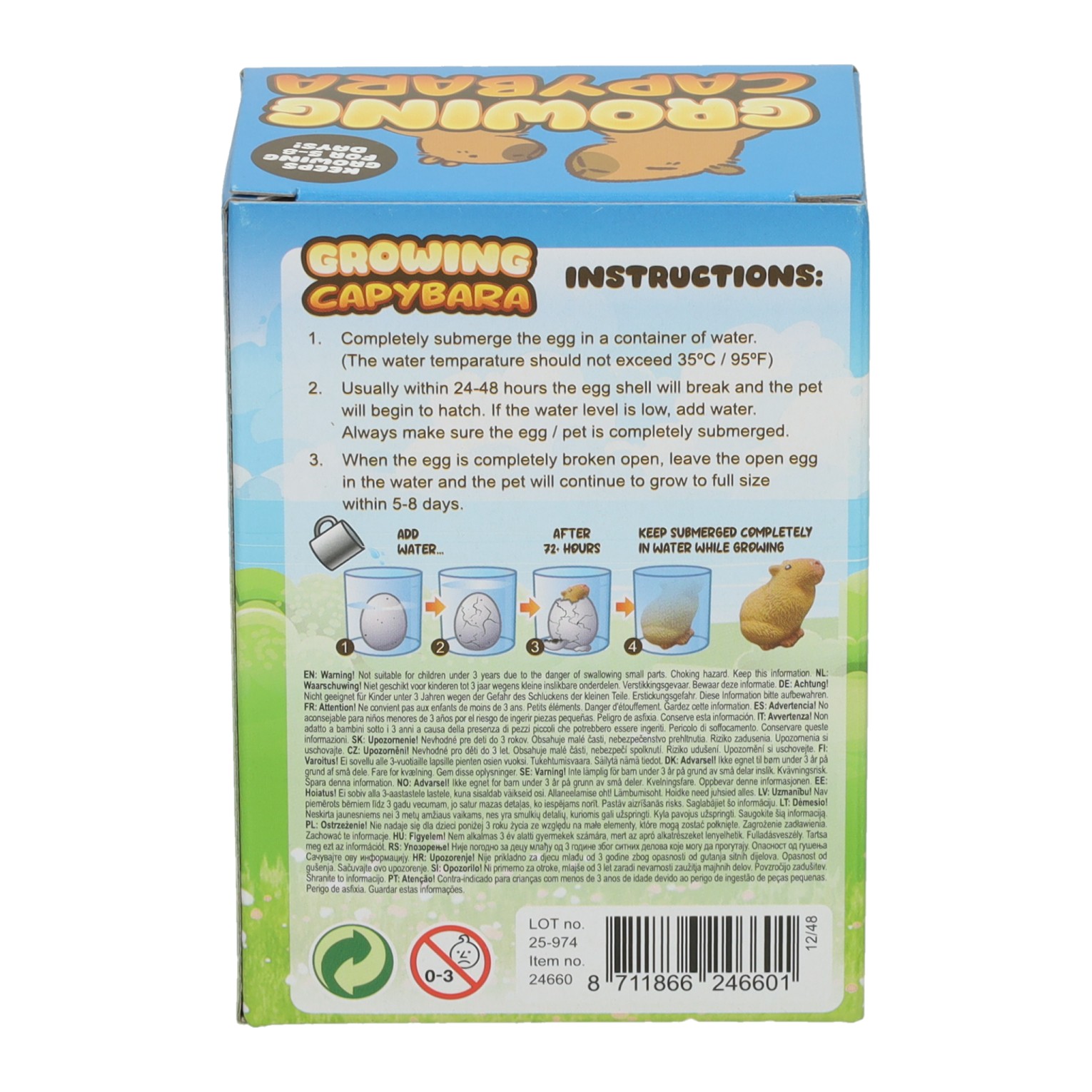 Groeiende Capibara in Ei