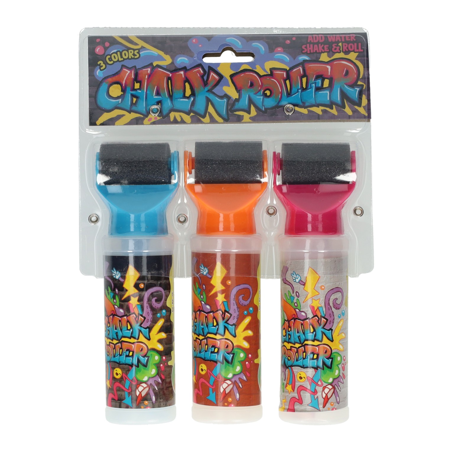 Krijtrollers - Set met 3 Kleuren