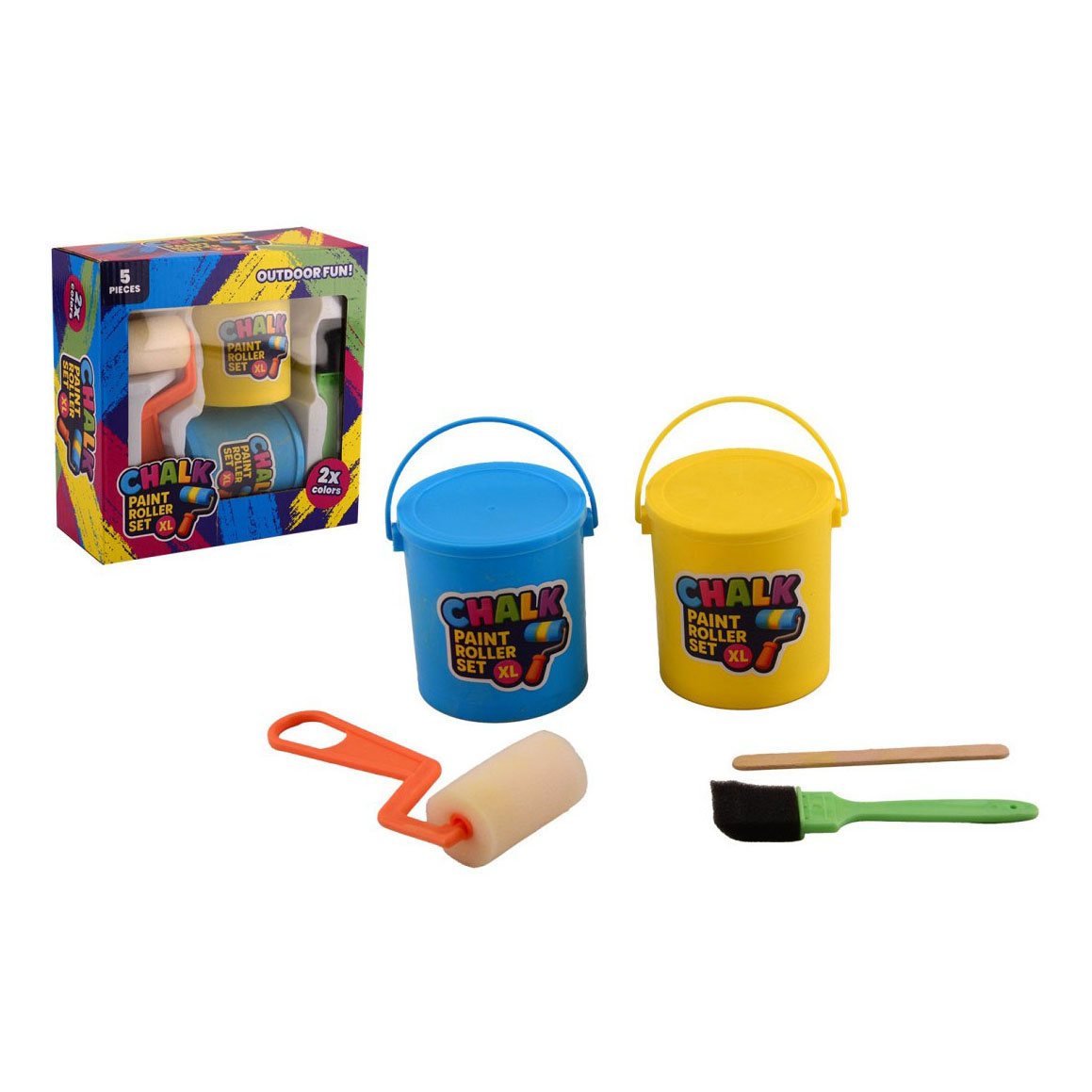 Jumbo Stoepkrijt Rollers in Doos - 5st.