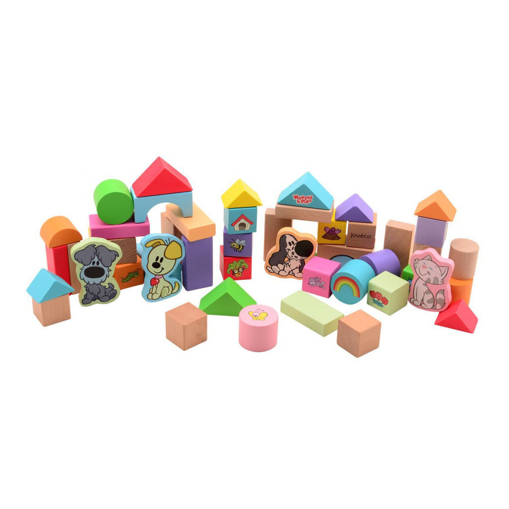 Woezel & Pip - Houten Blokken in Ton 50st.