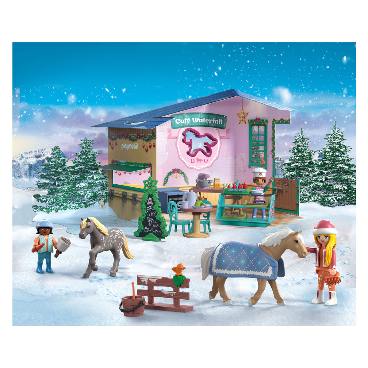 Playmobil Adventkalender Kerstgebak in het Paardencafe