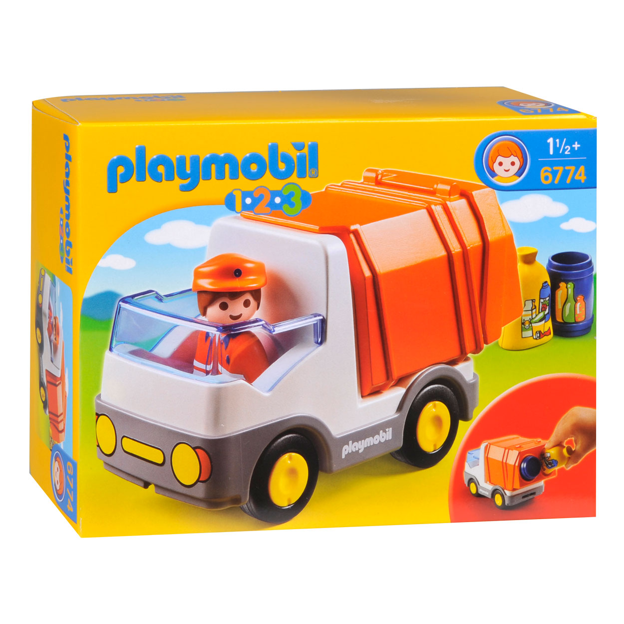 Playmobil 1.2.3. Vuilniswagen - 6774