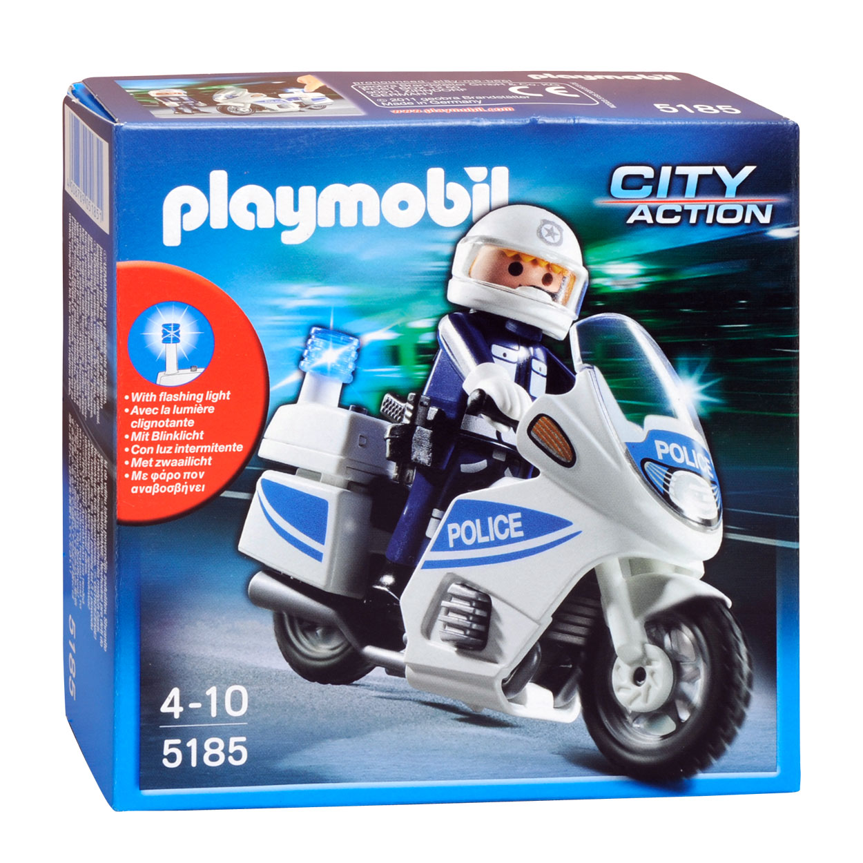 Playmobil 5185 Motoragent met Zwaailichten