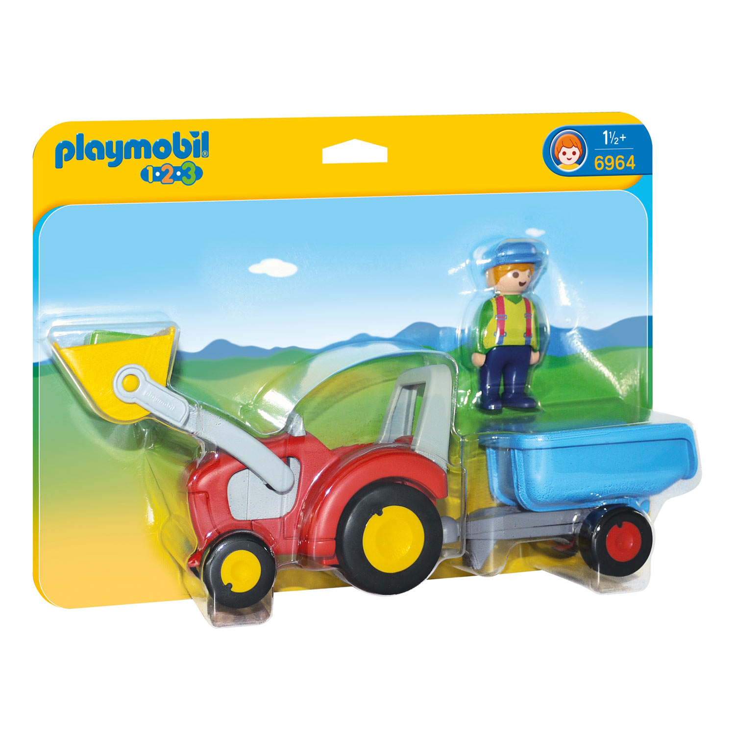 Pool Bridge pier regio Playmobil 1.2.3. Boer met Tractor en ... | Lobbes Speelgoed België