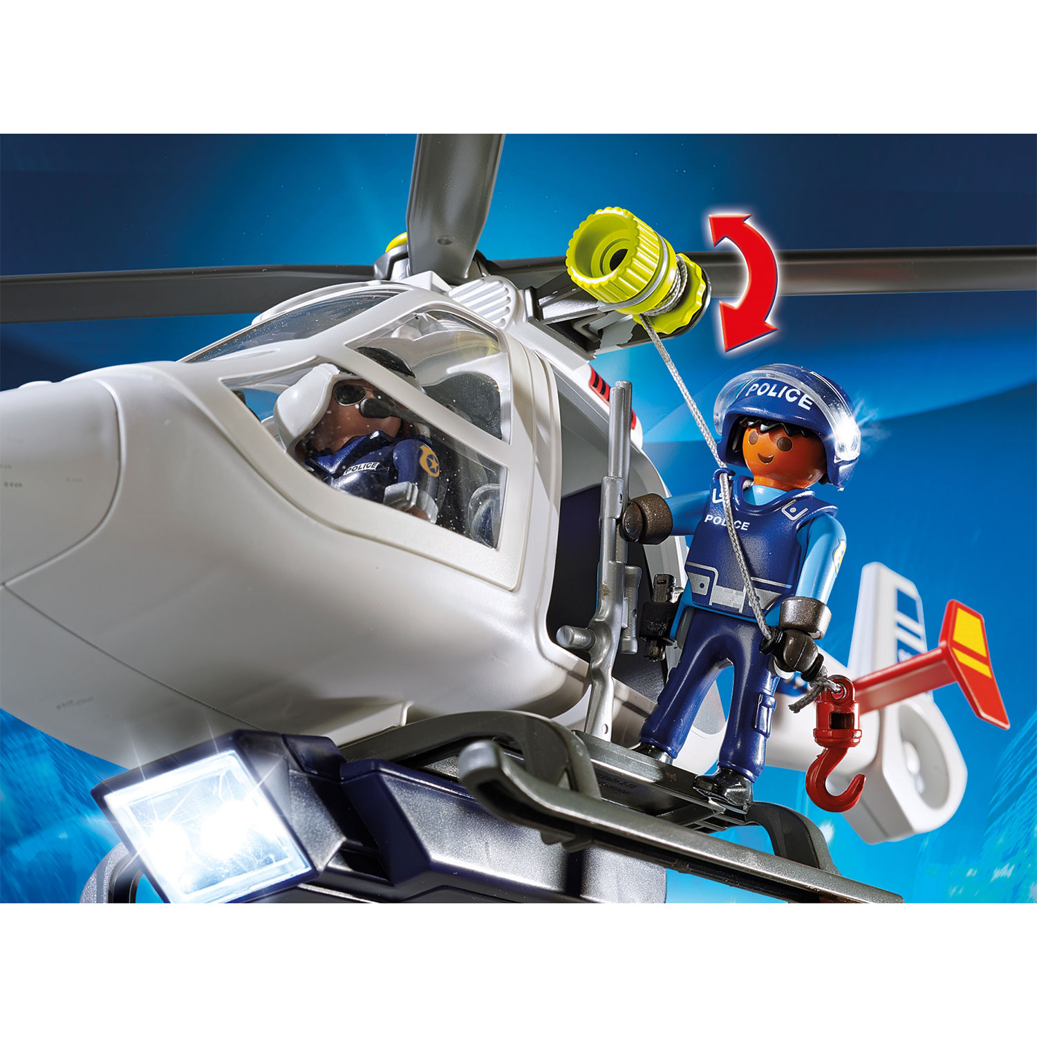Playmobil 6921 Politiehelikopter met LED-zoeklicht