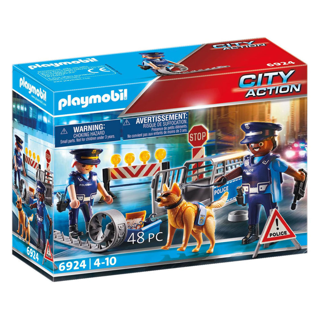 Playmobil City Action Barrage routier de la police - 6924