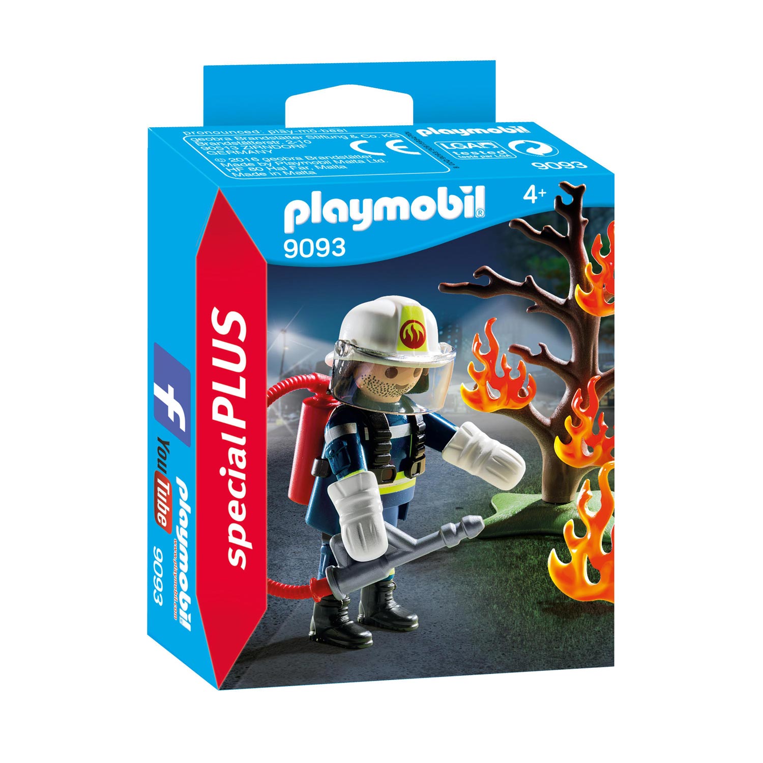 Playmobil 9093 Brandweerman met Brandende Boom