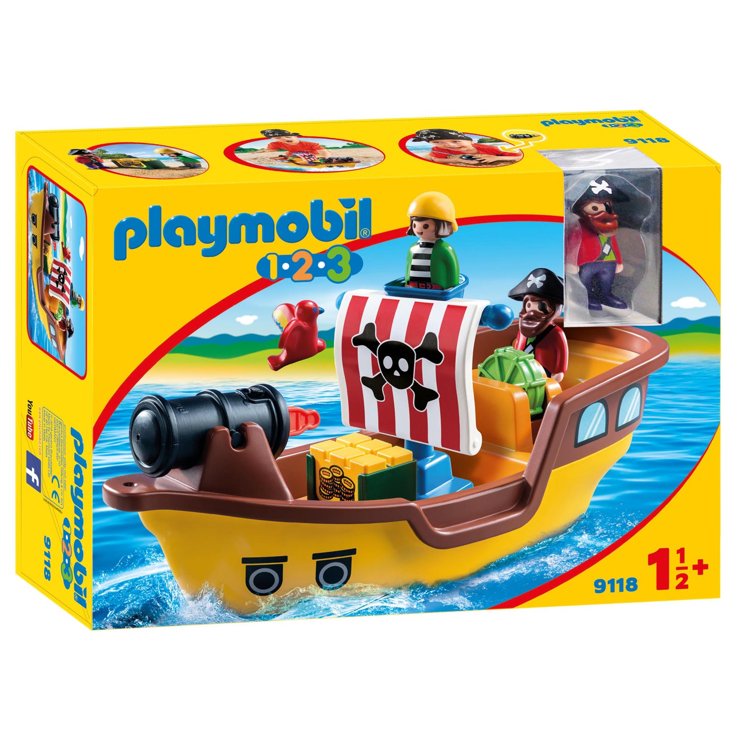 Playmobil 1.2.3. Piratenschip - 9118
