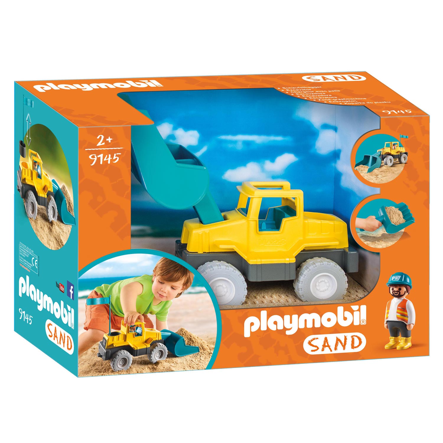 Playmobil 1.2.3. Graafmachine met Schep - 9145