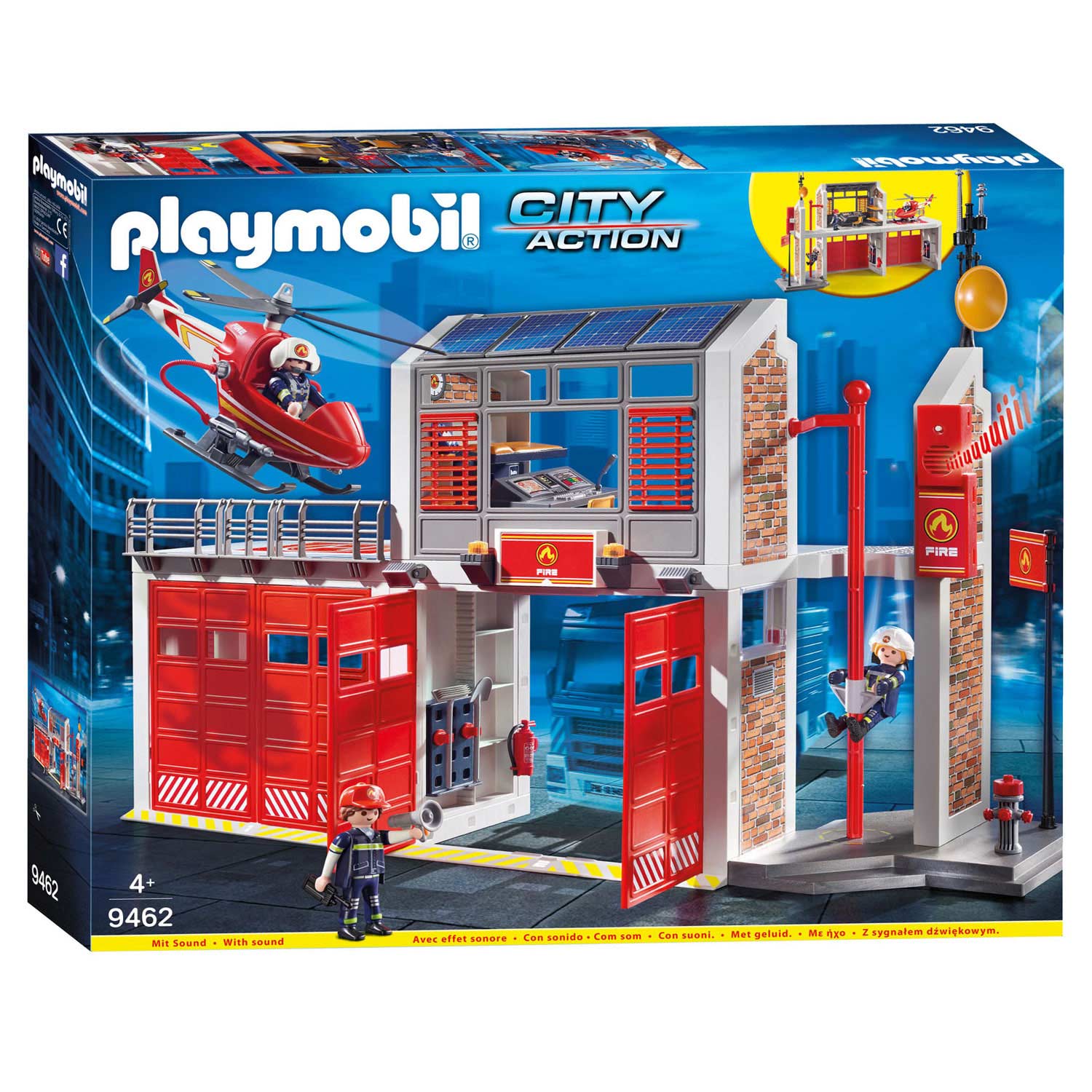 Playmobil 9462 Grote Brandweerkazerne met Helikopter