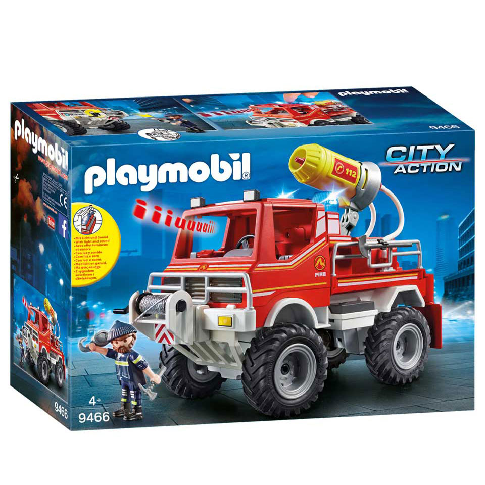 Playmobil 9466 Brandweer Terreinwagen met Waterkanon