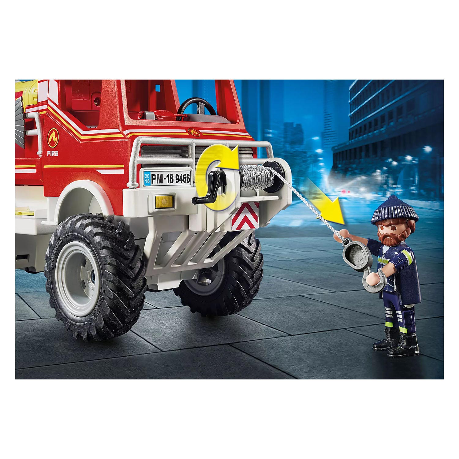 Playmobil City Action Brandweer Terreinwagen met Waterkanon - 9466