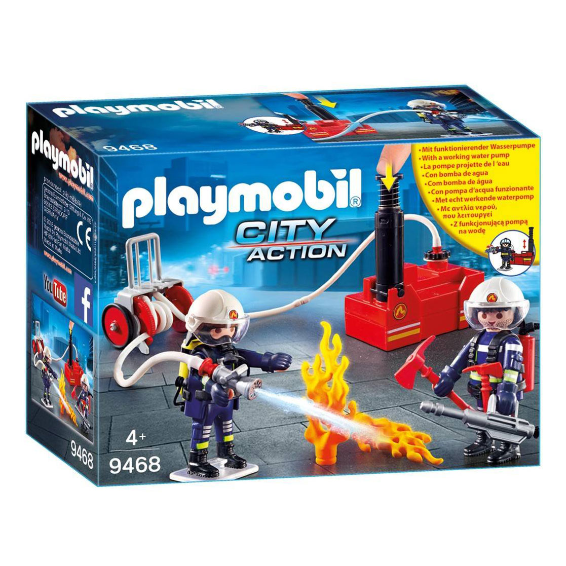 Playmobil City Action Brandweerteam met Waterpomp - 9468