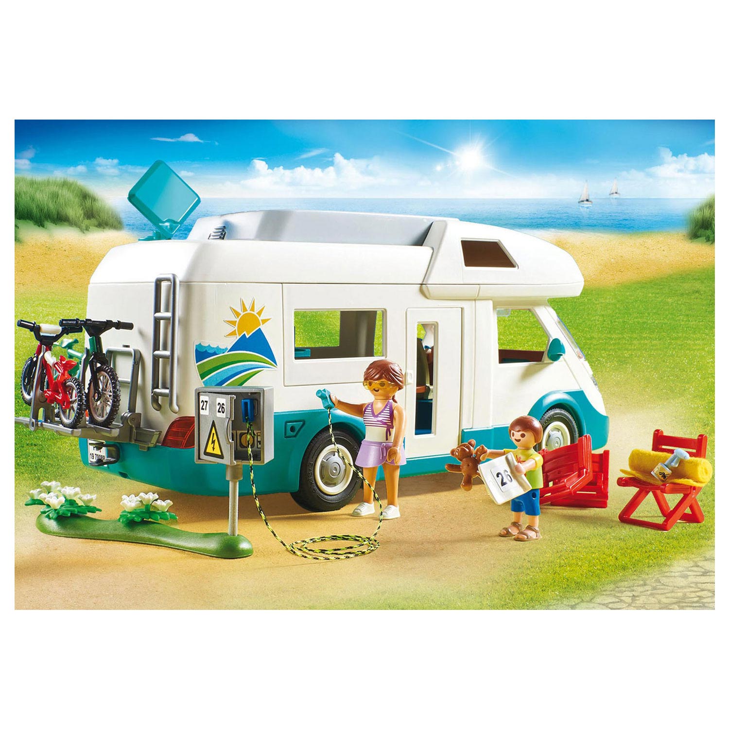 Playmobil Family Fun Camper met Familie - 70088