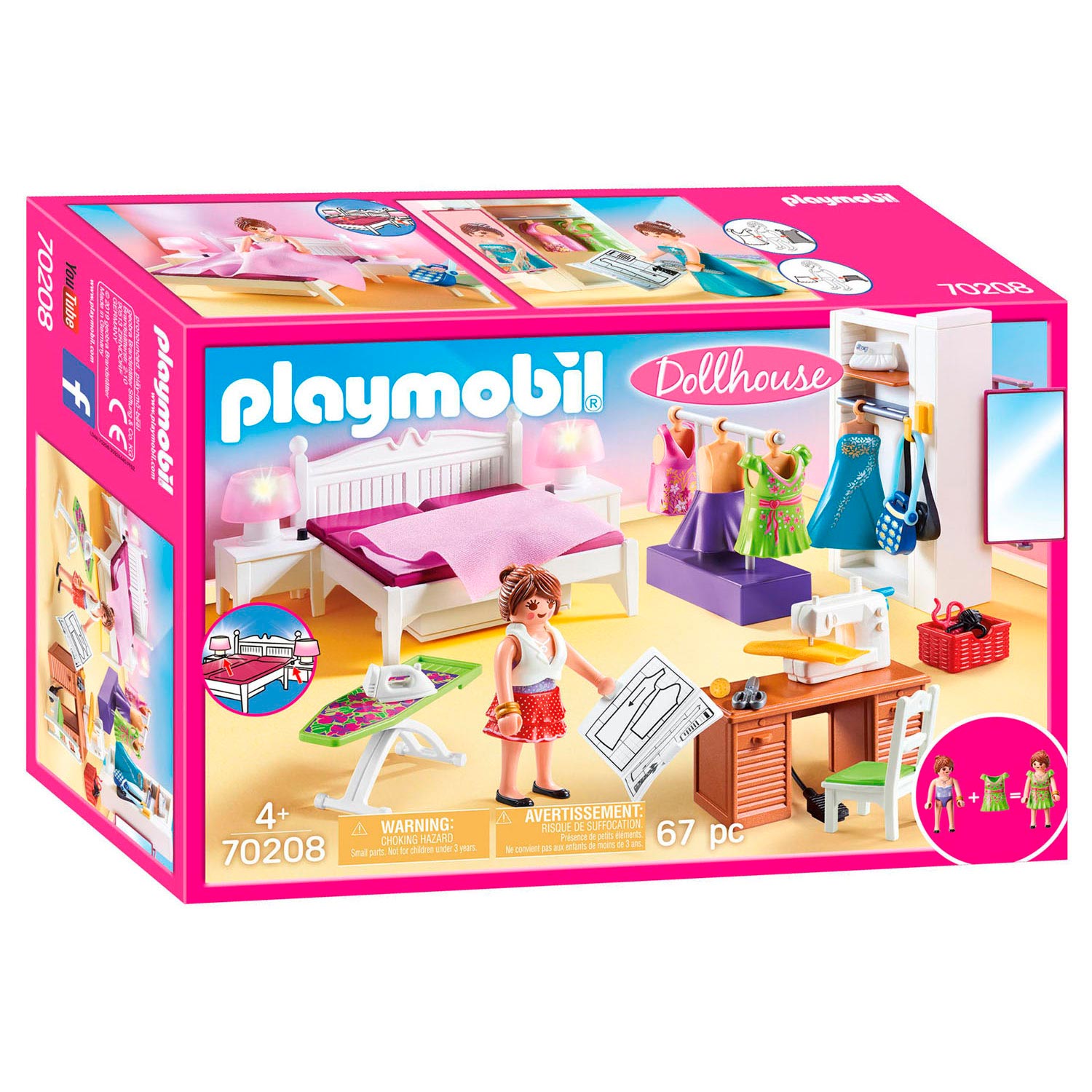 Playmobil Maison de Poupée Chambre avec Coin Design de Mode - 70208