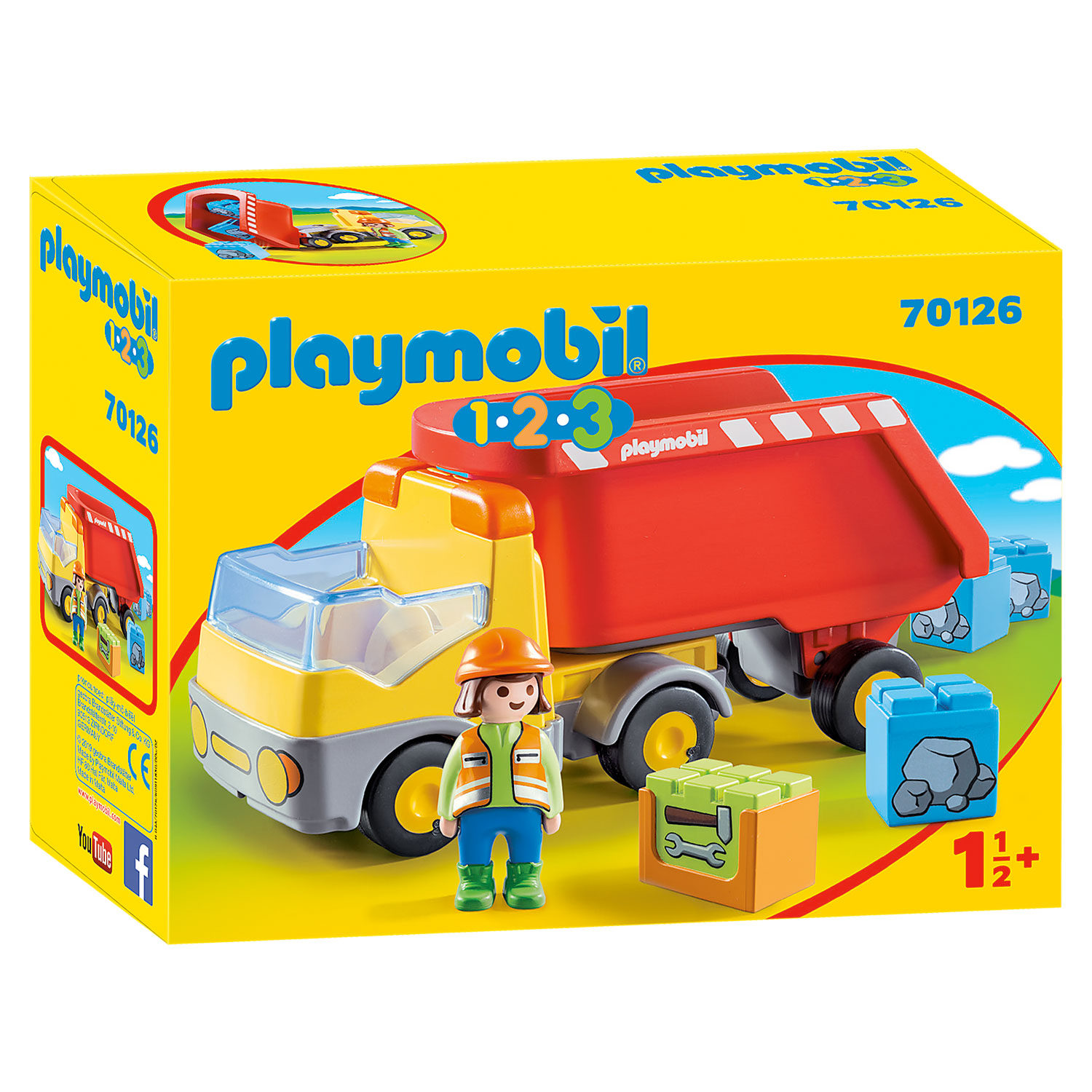 Playmobil 1.2.3. Camion benne - 70126