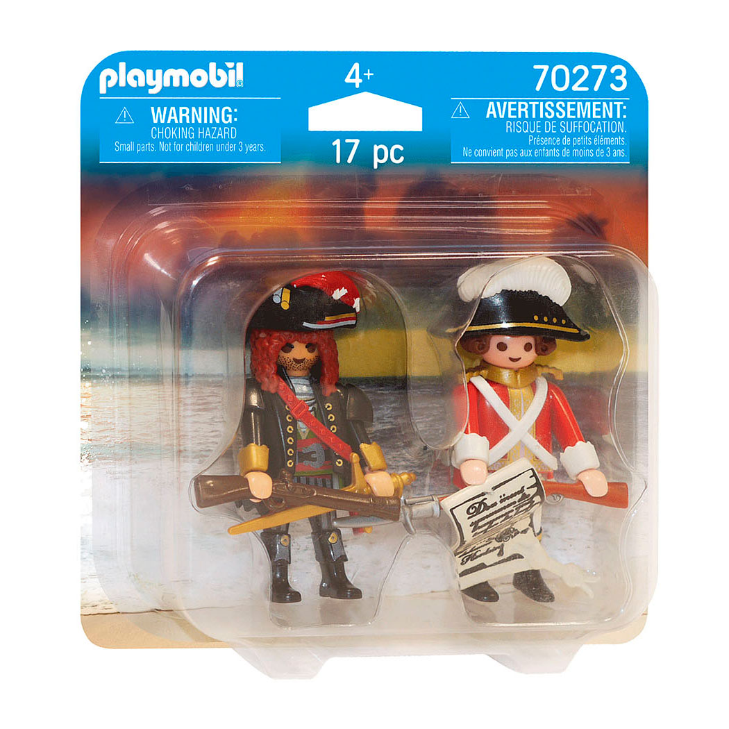 Playmobil Pirates Capitaine pirate et soldat en blouse rouge - 70273