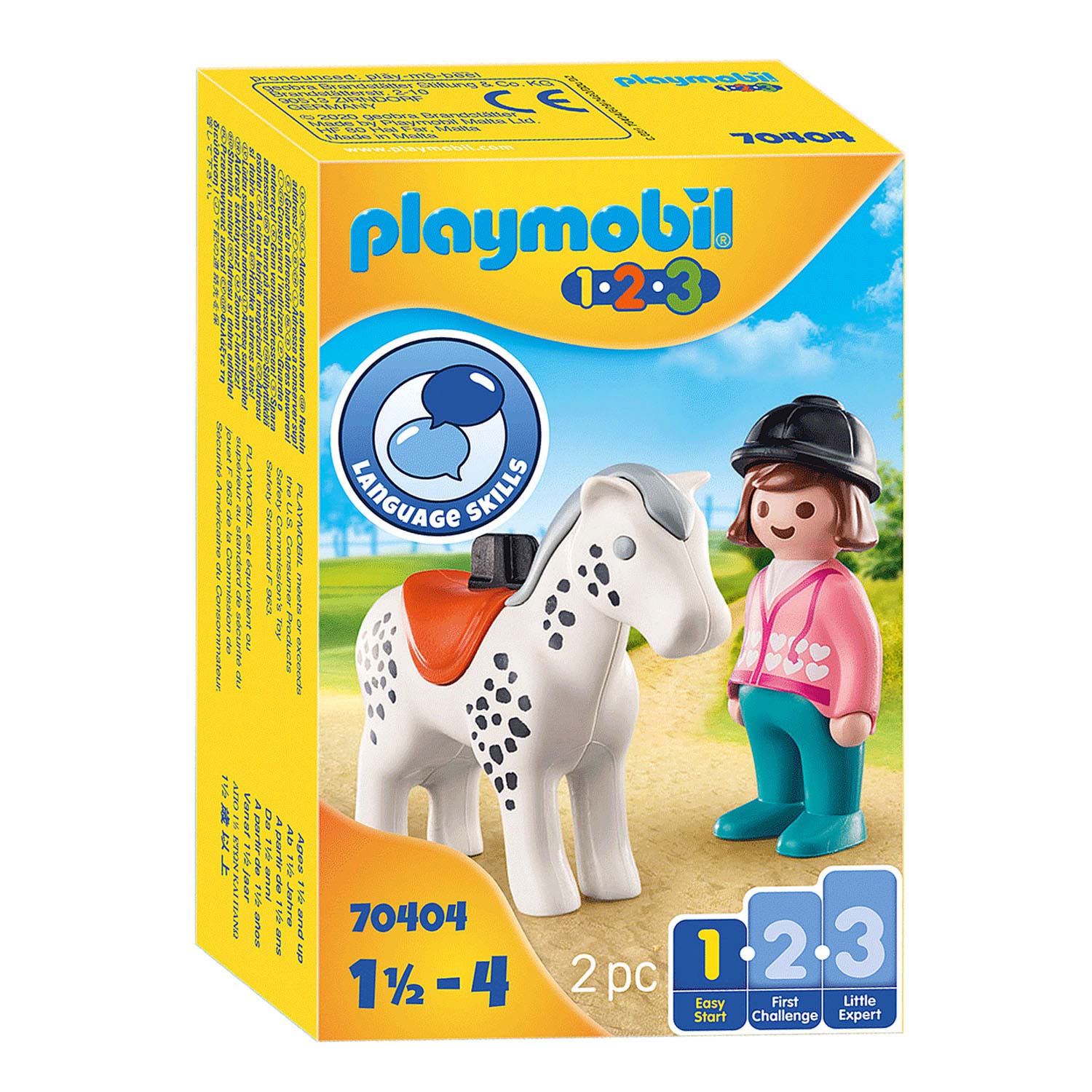 Playmobil 1.2.3. Ruiter met Paard - 70404