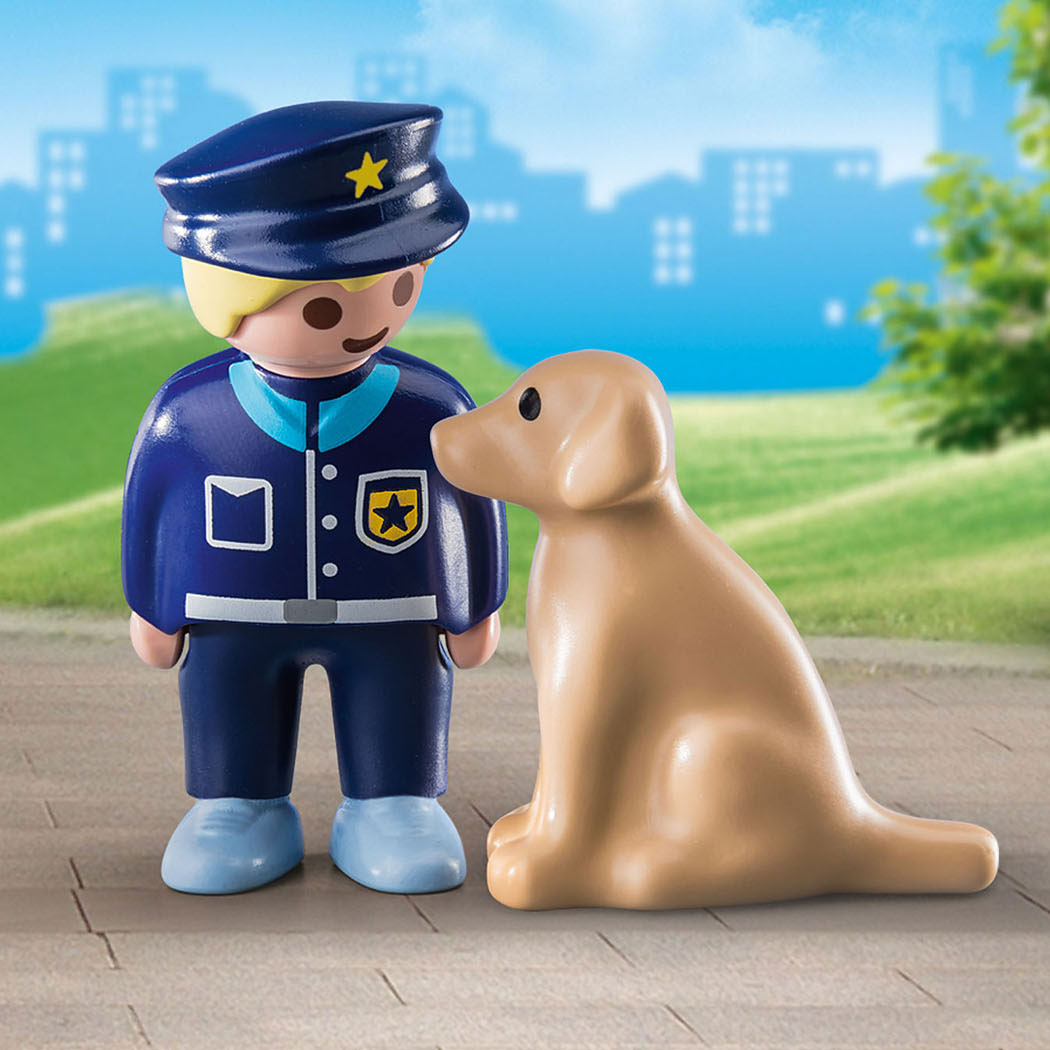 Playmobil 1.2.3. Polizist mit Hund - 70408