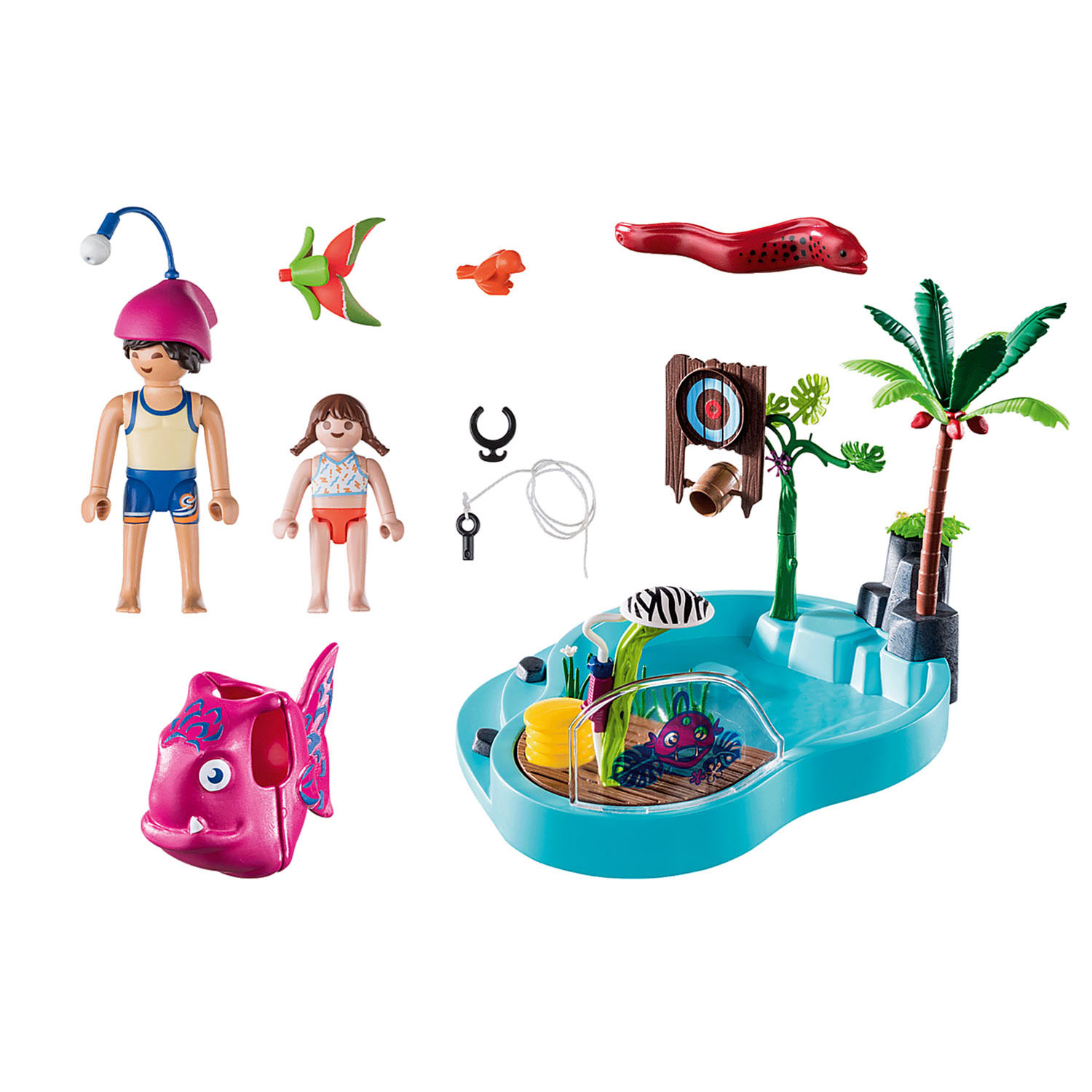 Playmobil Family Fun-Schwimmbecken mit Wasserspritzer – 70610