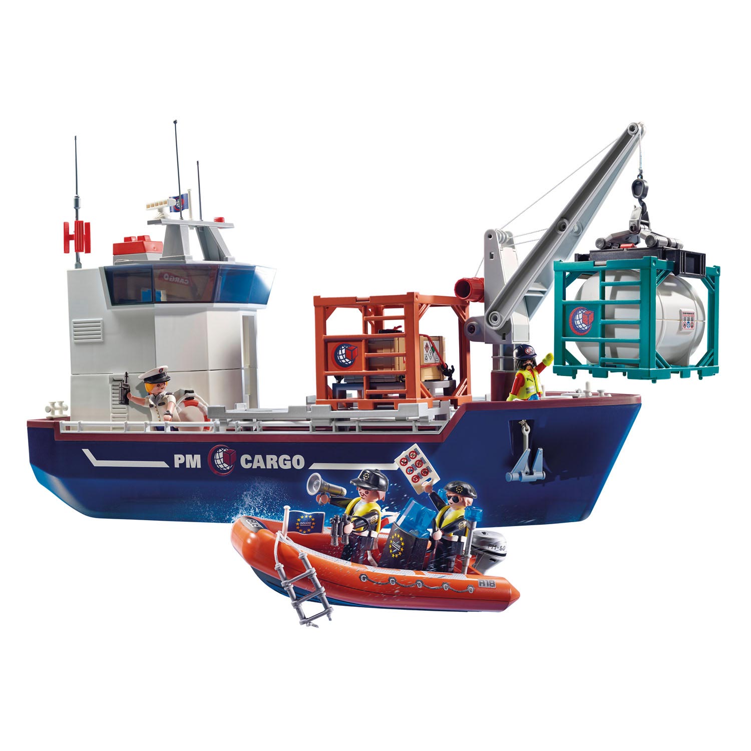 Playmobil City Action Groot Containerschip met Douaneboot - 70769