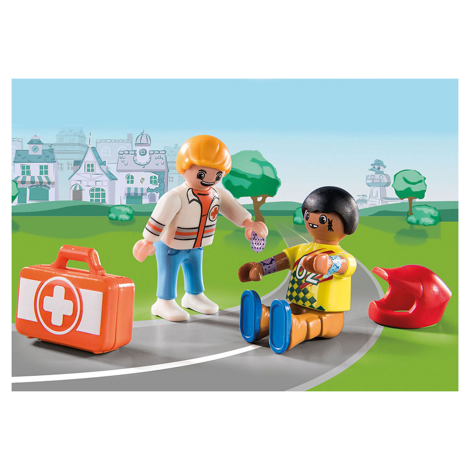 Playmobil Duck On Call Ambulance Action Hilf dem Racer! - 70919