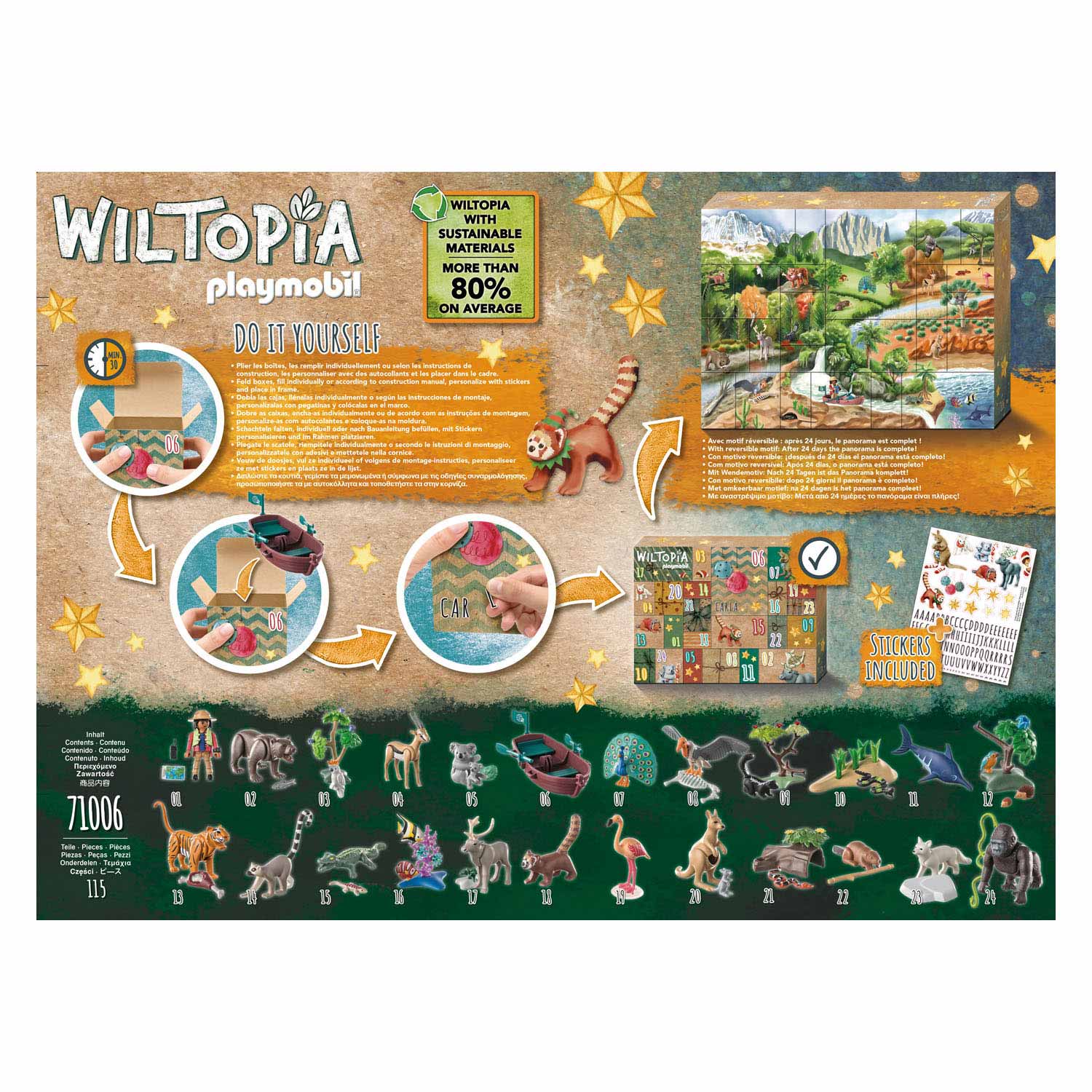 Playmobil Wiltopia Adventskalender Dierenwereldreis - 71006