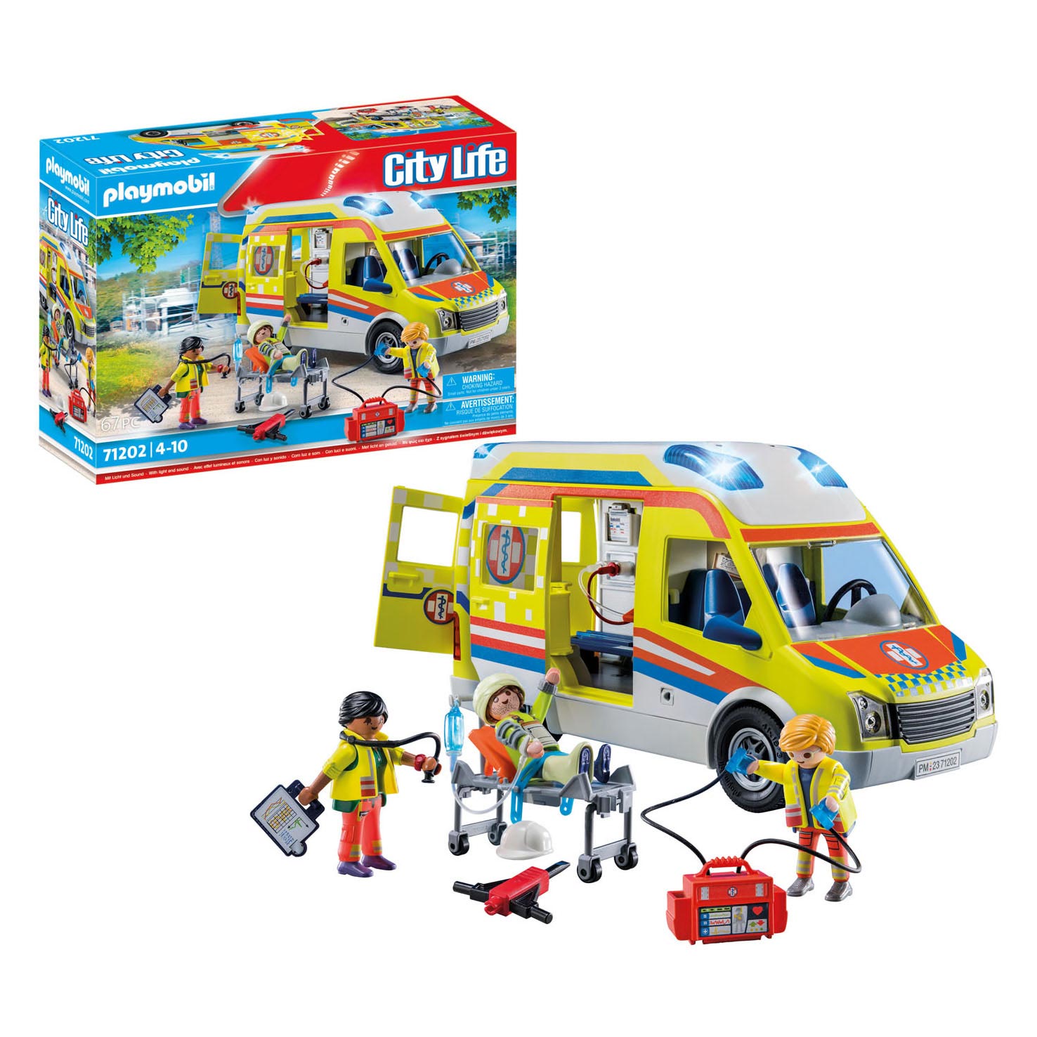 Playmobil City Life Krankenwagen mit Licht und Sound – 71202