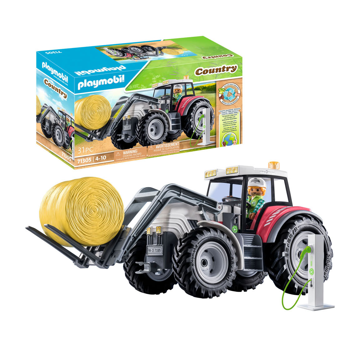 Acheter Playmobil Country Grand tracteur avec accessoires - 71305 en ligne?