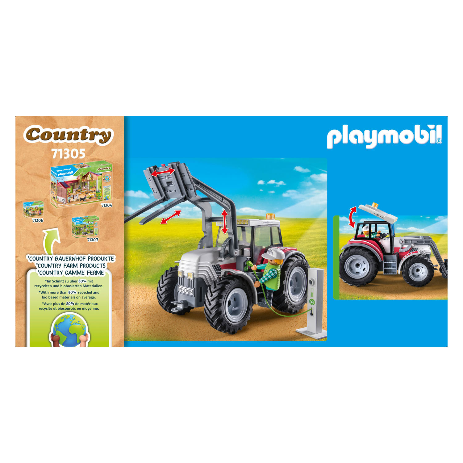 Playmobil Country Grote trekker met Toebehoren - 71305
