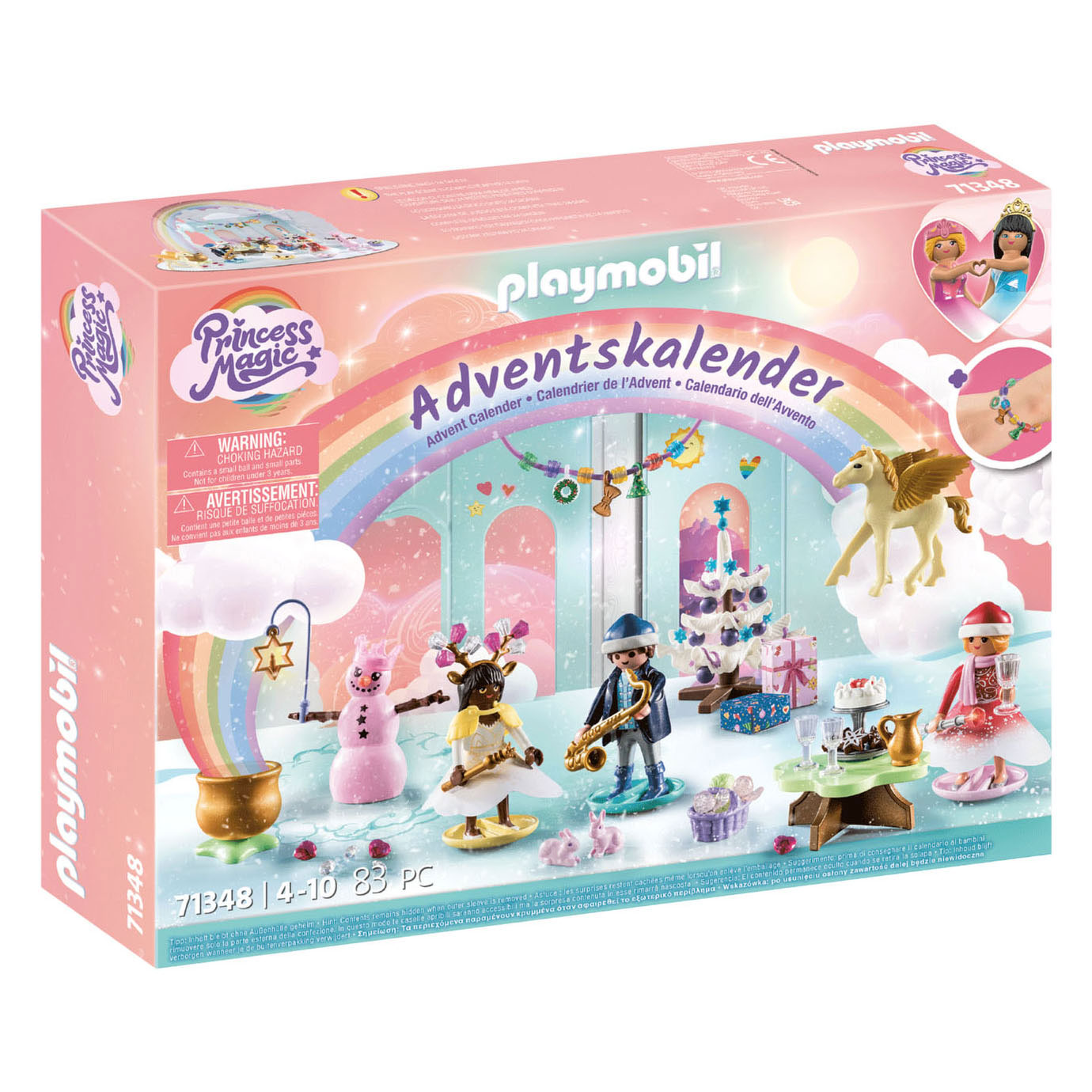 Calendrier de l'Avent Playmobil Noël sous l'arc-en-ciel - 71348