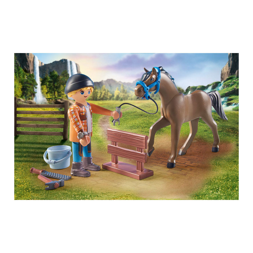 Playmobil Horses of Waterfall Hufschmied: Ben und Achilles – 71357