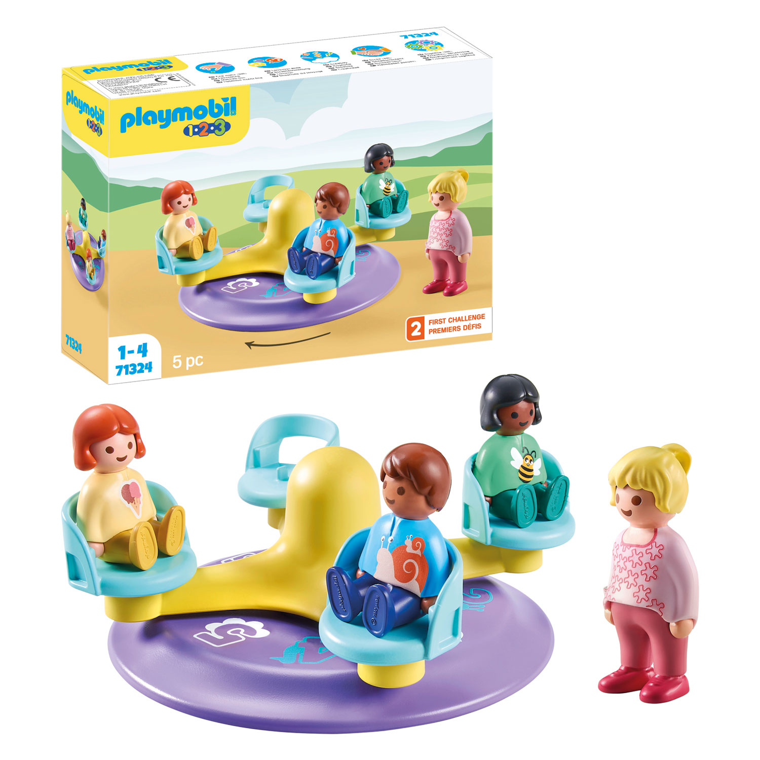 Playmobil 1.2.3. Carrousel pour enfants - 71324
