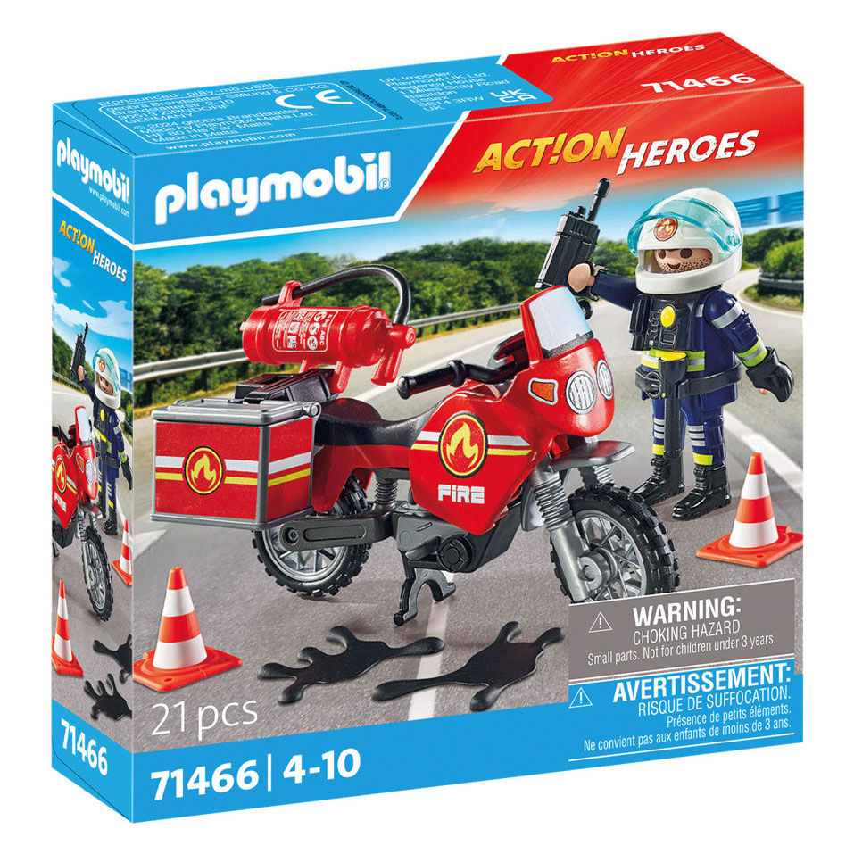 Playmobil Action Heroes Pompiers sur les lieux de l'accident - 71466
