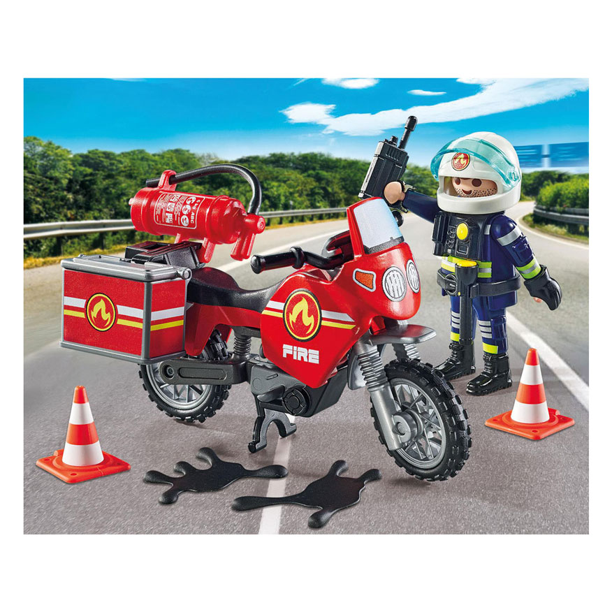 Playmobil Action Heroes Pompiers sur les lieux de l'accident - 71466