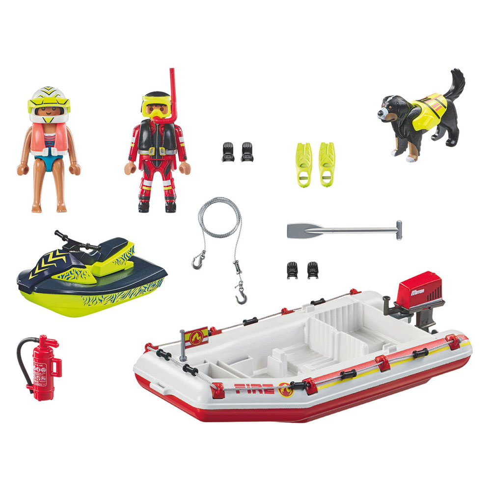 Playmobil Action Heroes Feuerwehrboot mit Wasserscooter – 71464
