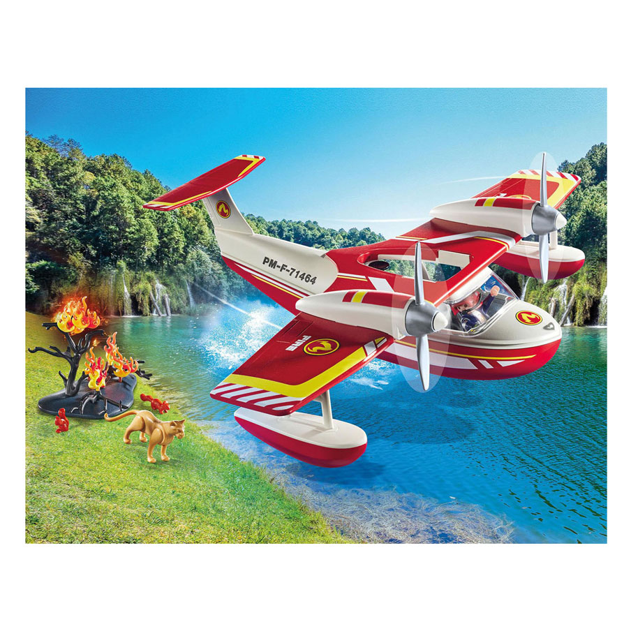 Playmobil Action Heroes Avion pompier avec fonction d'extinction - 71463