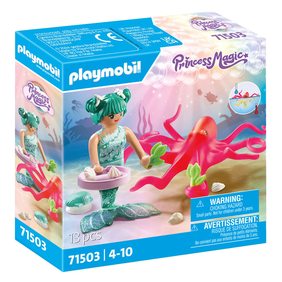 Playmobil Princesse Sirène Magique avec Poulpe Changeant de Couleur - 71503