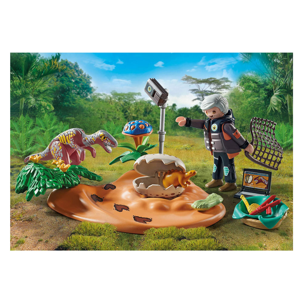 Playmobil Dinos Nid de stégosaure avec voleur d'œufs - 71526