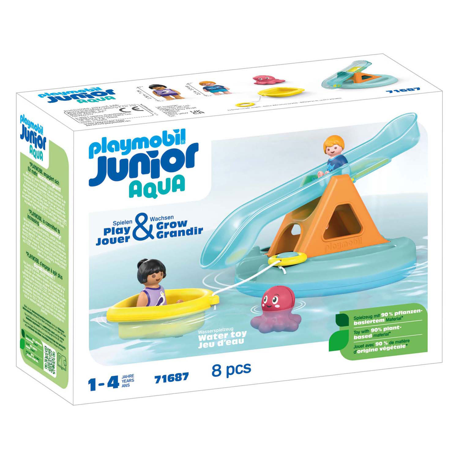 Playmobil Junior Île de Natation avec Toboggan Aquatique - 71687