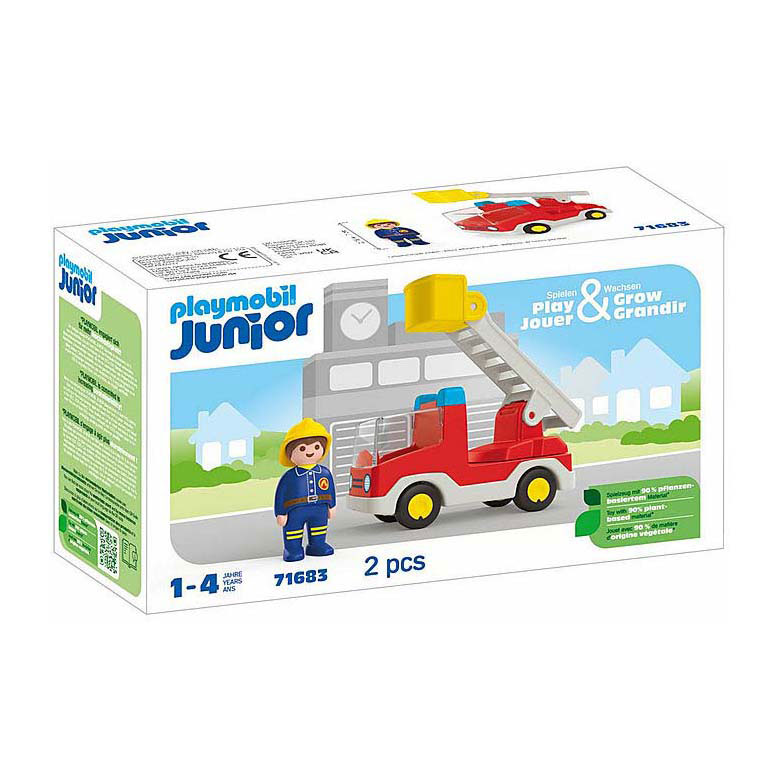 Playmobil Junior Camion de Pompier avec Échelle - 71683