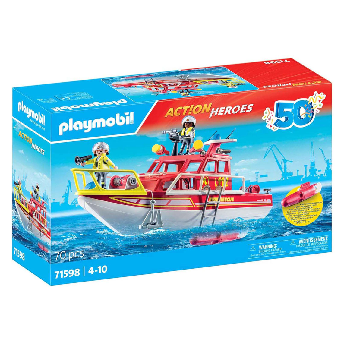 Playmobil Feuerwehr-Feuerlöschboot – 71598