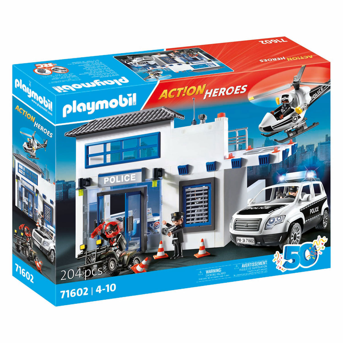 Playmobil Action Heroes Commissariat de police avec véhicules - 71602