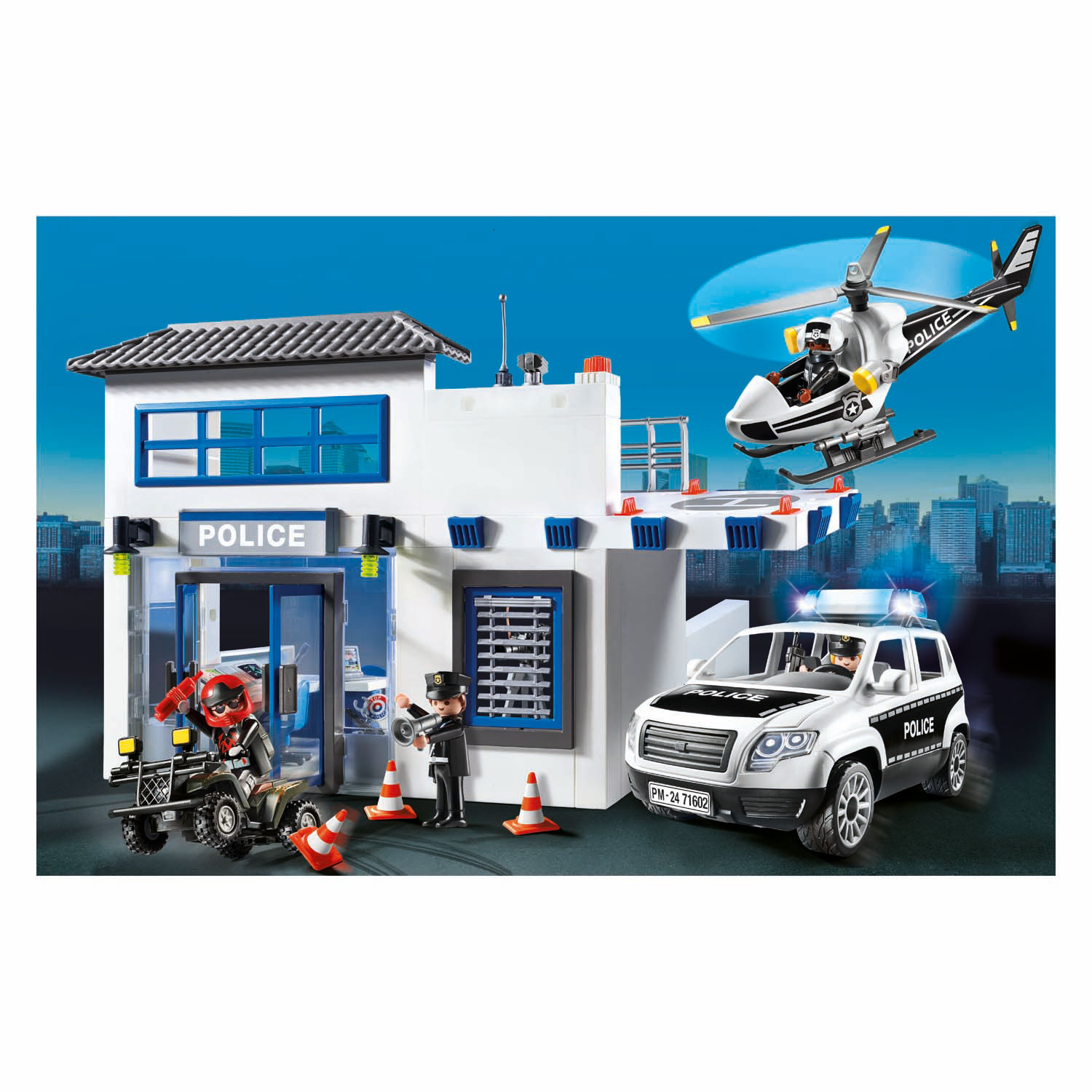 Playmobil Action Heroes Polizeistation mit Fahrzeugen – 71602