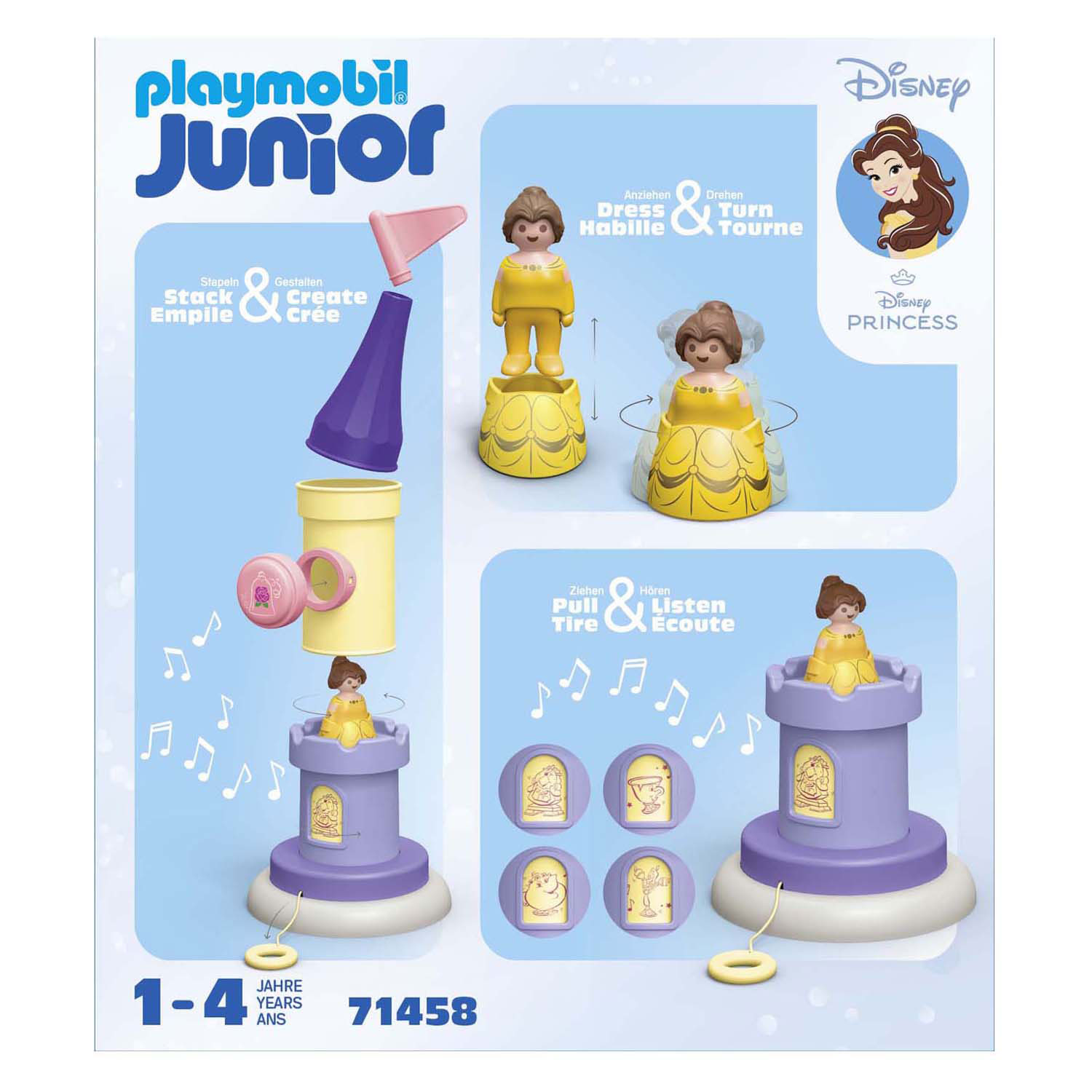 Playmobil Junior & Disney Belle's Play Tower avec mélodie - 71458