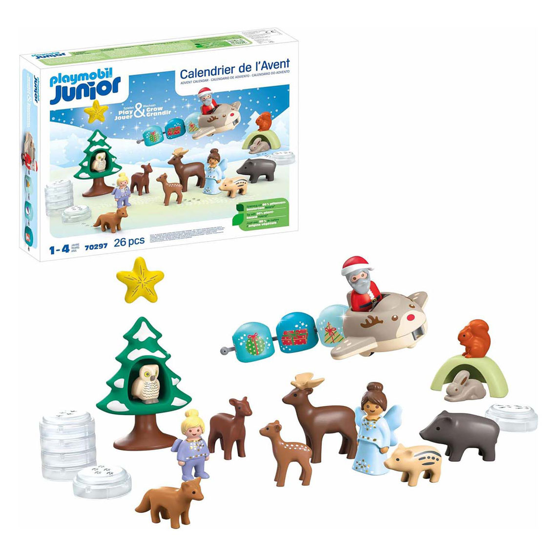 Calendrier de l'Avent Playmobil Junior Noël Blanc - 70297