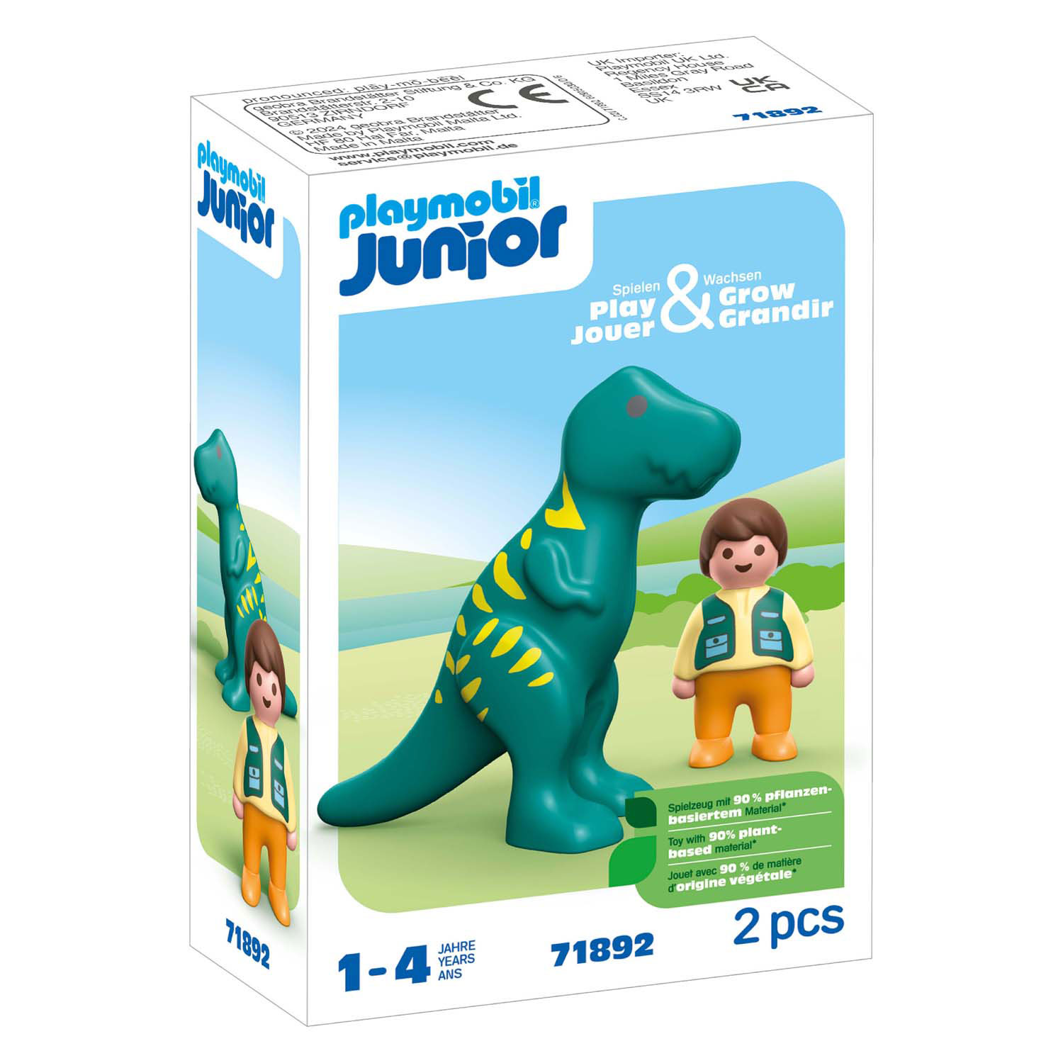 Playmobil Junior Dinosaure et figurine de jeu - 71892